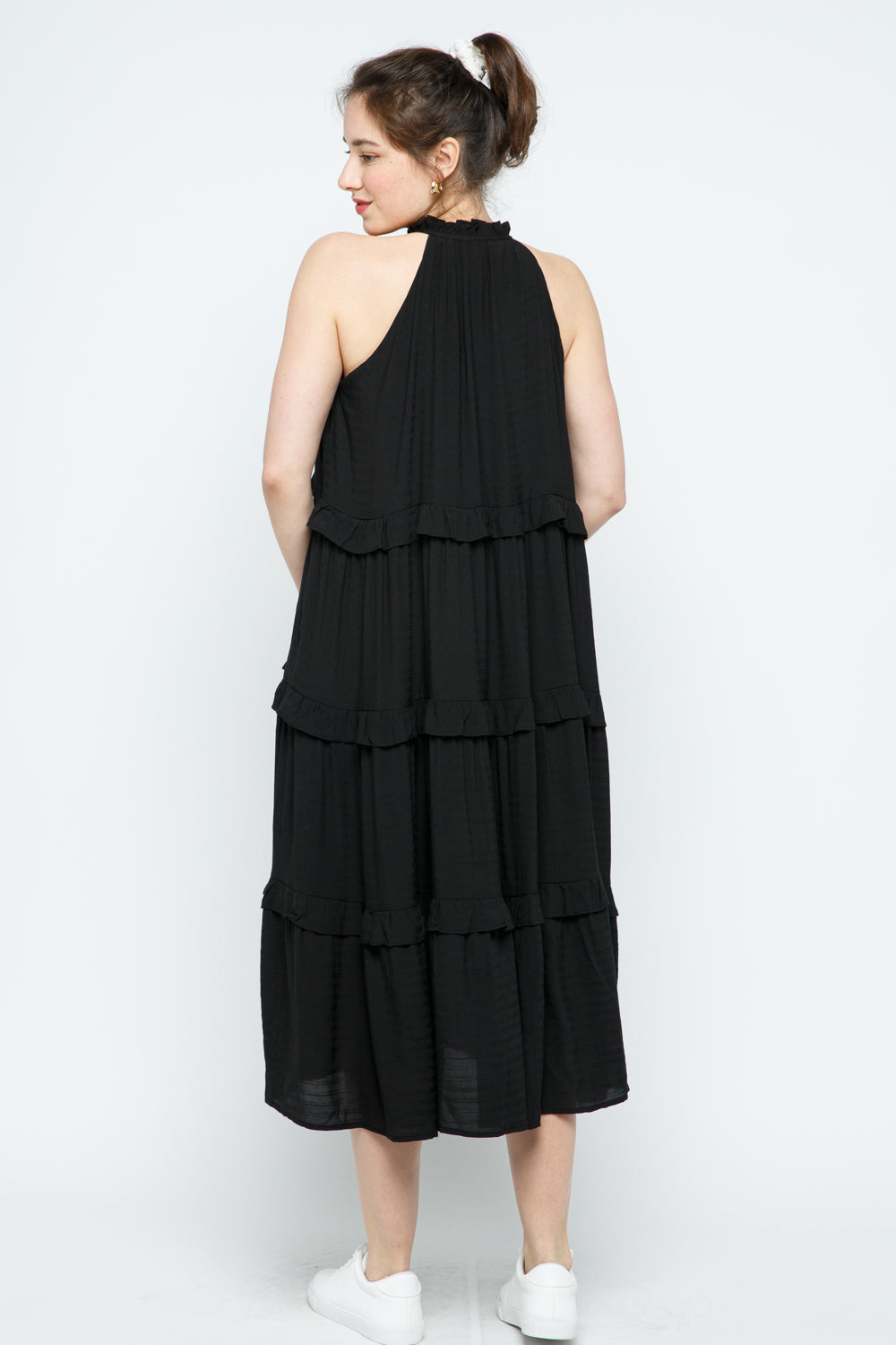 Casual Convo Black Midi Dress