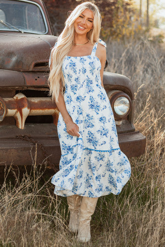 Blue Toile Maxi