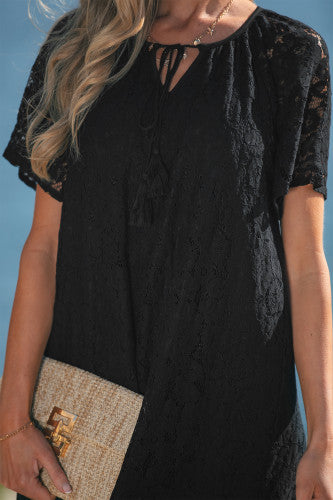 Black Floral Lace Maxi