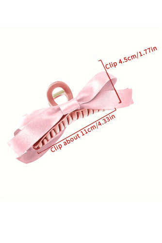 Pink Bow Large Claw Clip