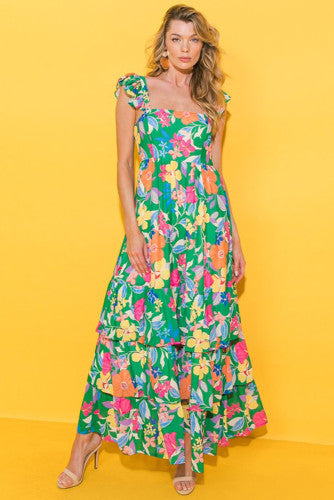 Tropical Days Floral Maxi Dress