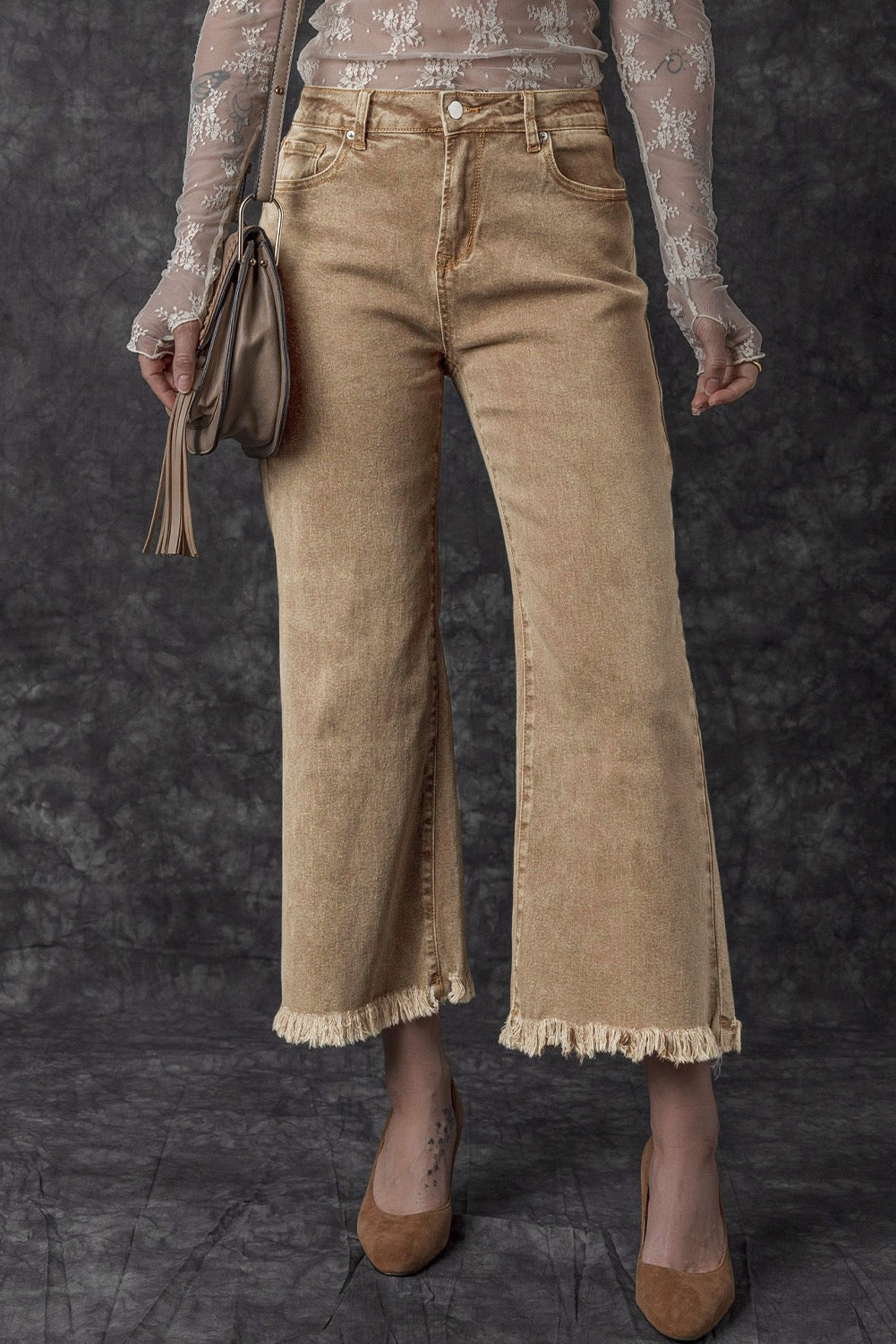 ★KIRSH★ Kirsch High Waist Coated Denim Pants Beige ☆KIRSH☆ Kirsch High Waist Coated Denim Pants Beige High