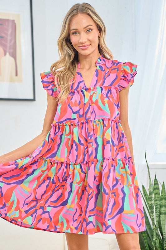 Making Waves Mini Dress