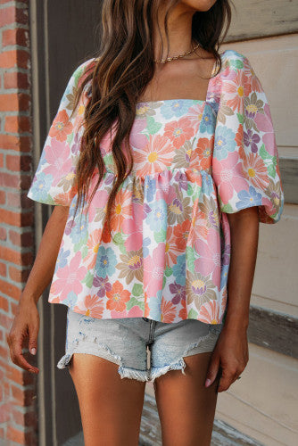 The Paige Floral Babydoll Blouse