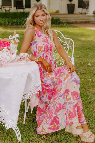 Floral One Shoulder Maxi