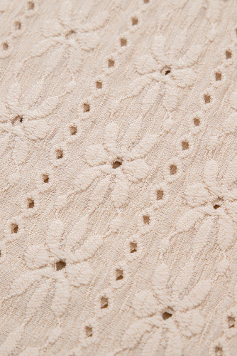 Beige Floral Tank Top