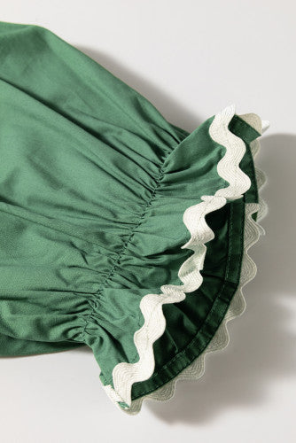 Green Ricrac Trim Blouse