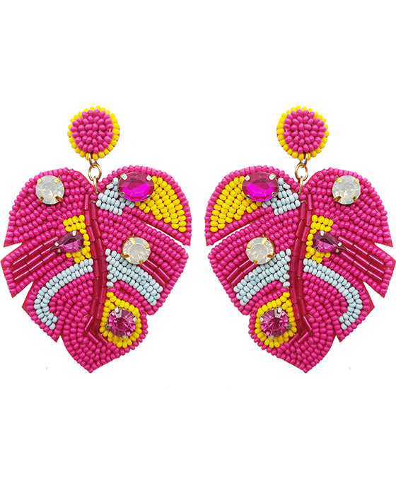 Leaf Seed Beaded Earring