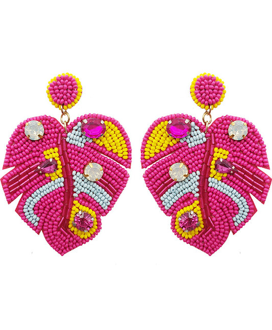 Leaf Seed Beaded Earring