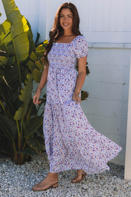 Lavendar Floral Maxi