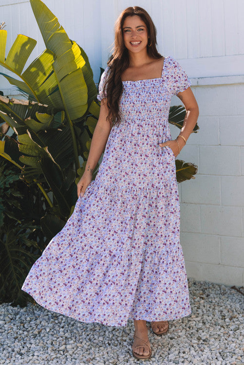 Lavendar Floral Maxi