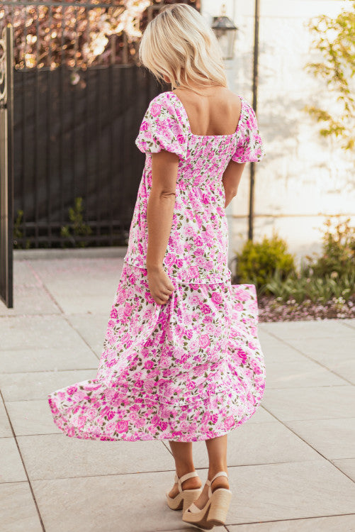 Pink Dainty Floral Maxi