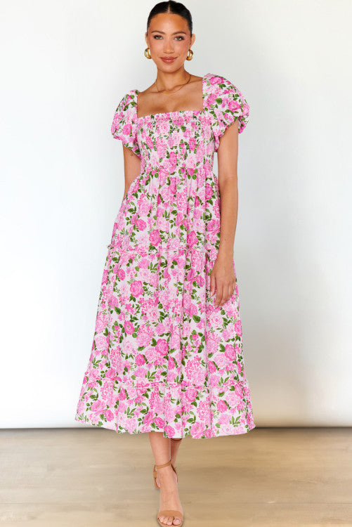 Pink Dainty Floral Maxi