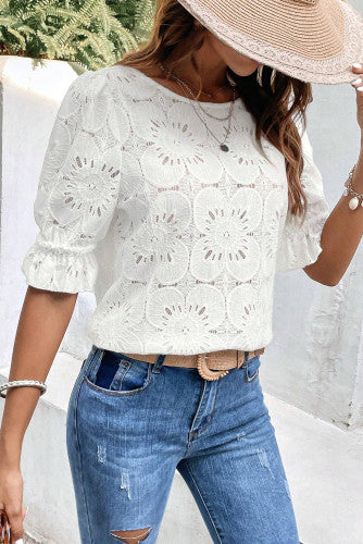 Yours To Keep Eyelet Top