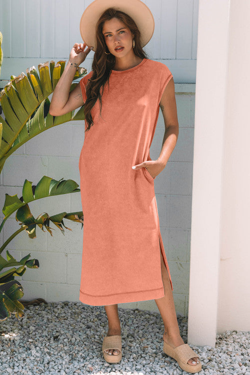 Carrot Mineral Washed T Shirt Maxi