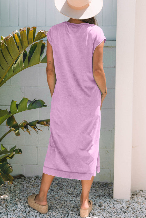 Wisteria Mineral Washed T Shirt Maxi