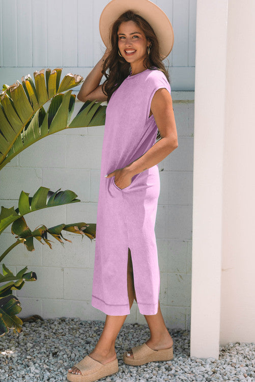 Wisteria Mineral Washed T Shirt Maxi