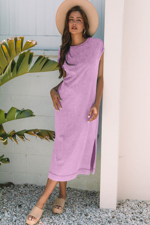Wisteria Mineral Washed T Shirt Maxi