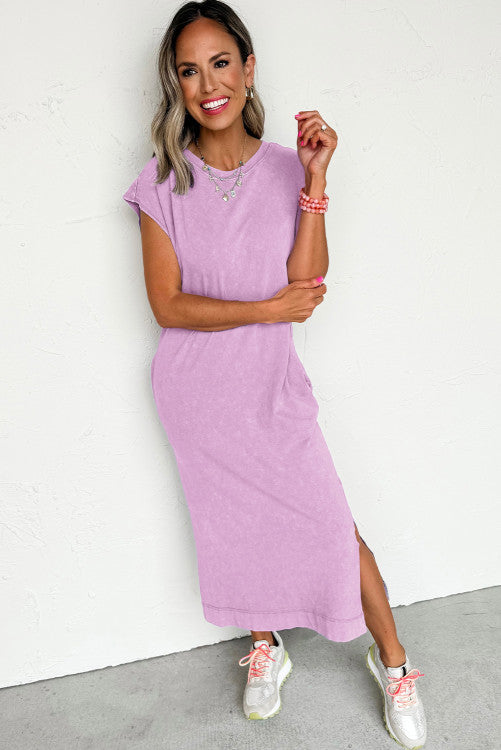 Wisteria Mineral Washed T Shirt Maxi