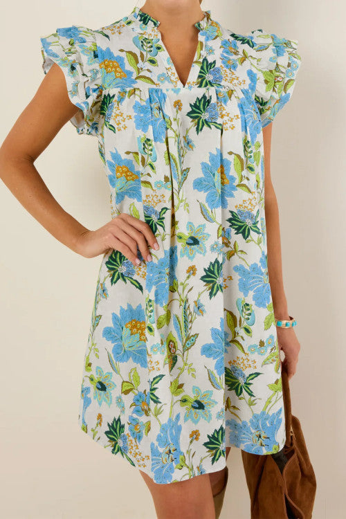 Southern Charm Ruffle Sleeve Dress