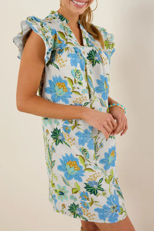 Southern Charm Ruffle Sleeve Dress