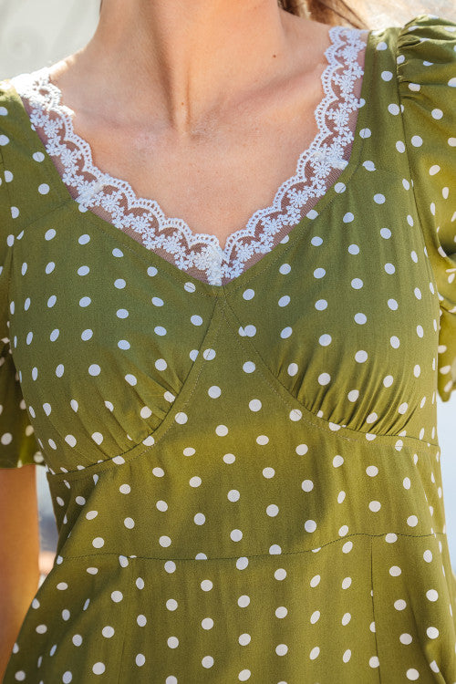 Green Polka Dot Maxi