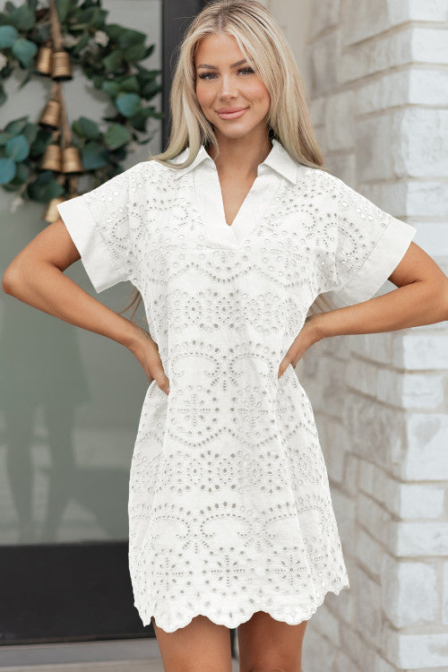 White Eyelet Dress