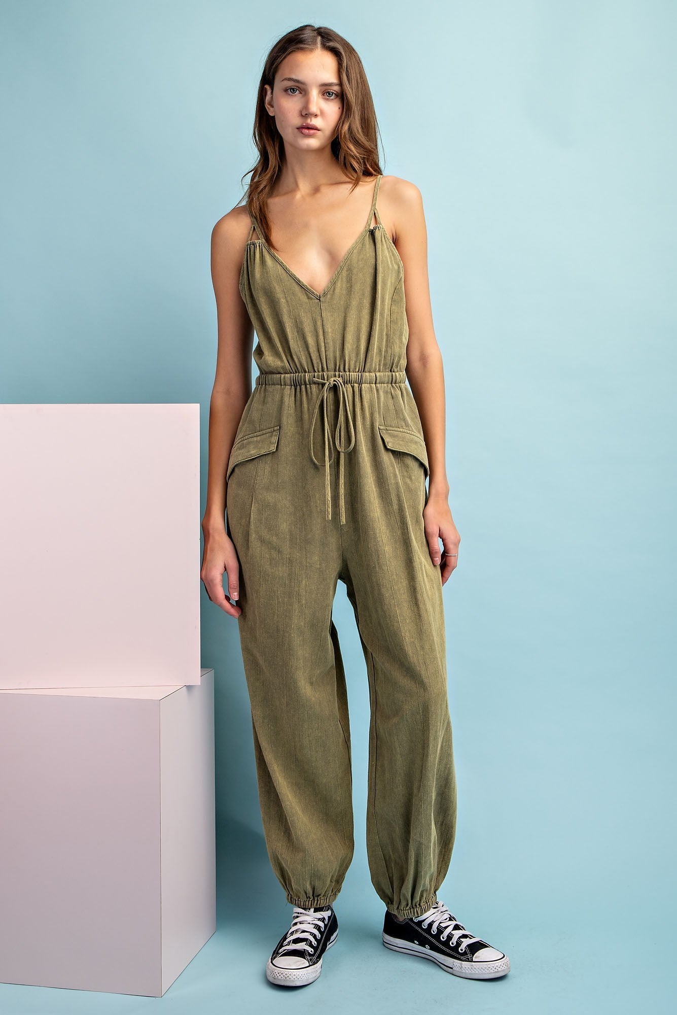 Happy Day Olive Jumpsuit