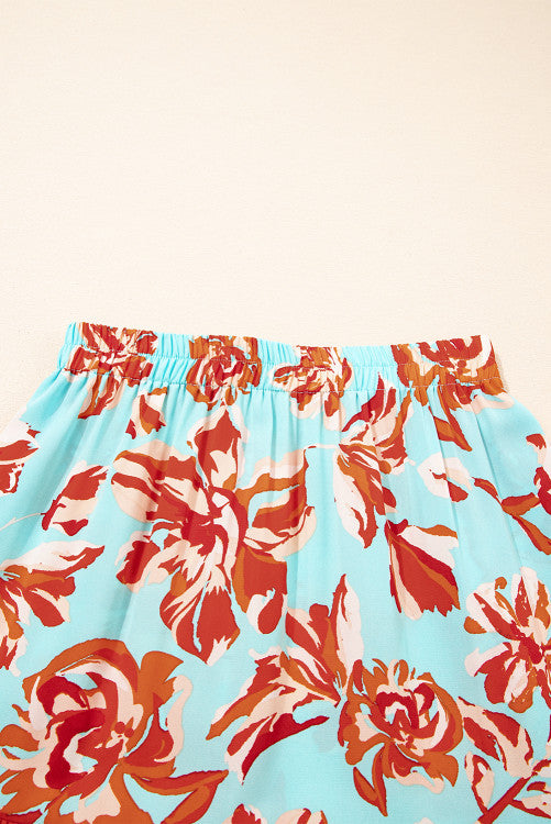 Bohemian Floral Print Skirt