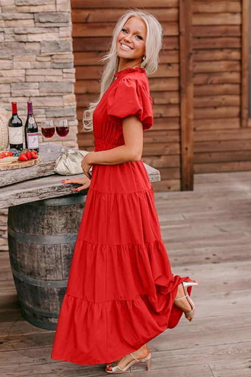 Red Tiered Maxi