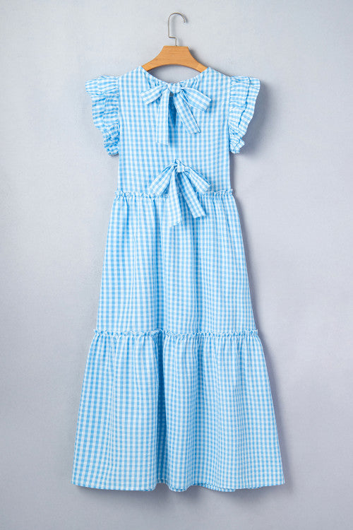 Blue Knot Gingham Maxi