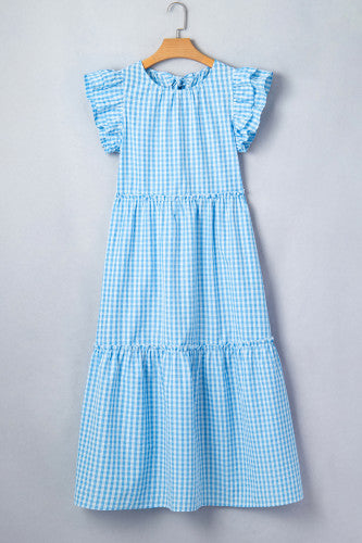 Blue Knot Gingham Maxi