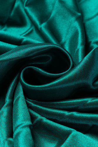 Green Satin Pleated Maxi Skirt