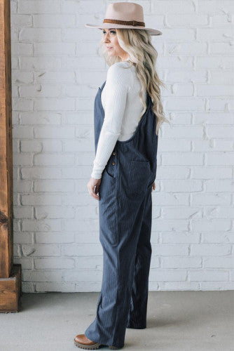 Navy Corduroy Overalls