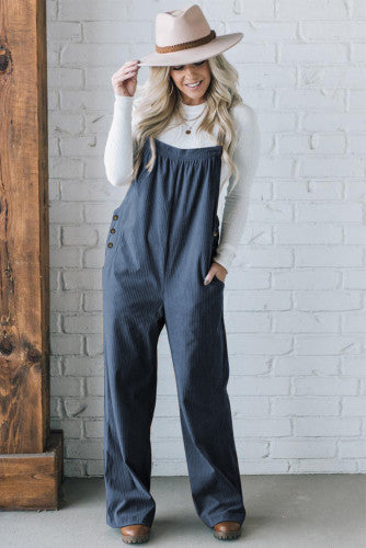 Navy Corduroy Overalls