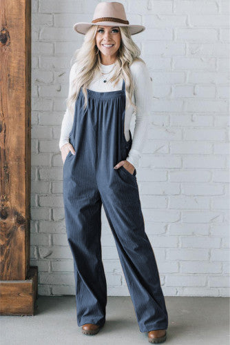 Navy Corduroy Overalls