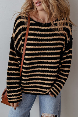 Black & Beige Stripe Sweater