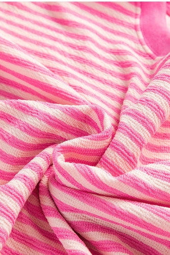 Pink Stripe Long Sleeve Top