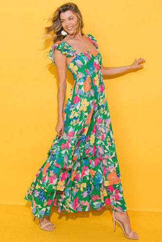 Tropical Days Floral Maxi Dress