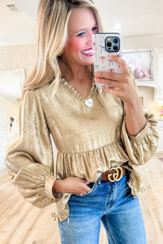 Gold Metallic Blouse