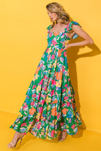 Tropical Days Floral Maxi Dress