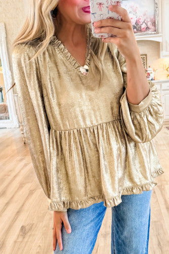 Gold Metallic Blouse