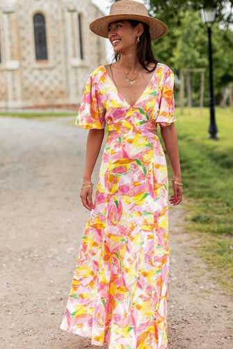 Be Back Never Floral Maxi