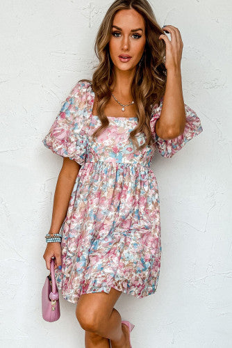Sweet Moments Floral Ruffled Dress