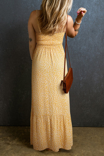 Iced Tea Afternoon Yellow Floral Maxi