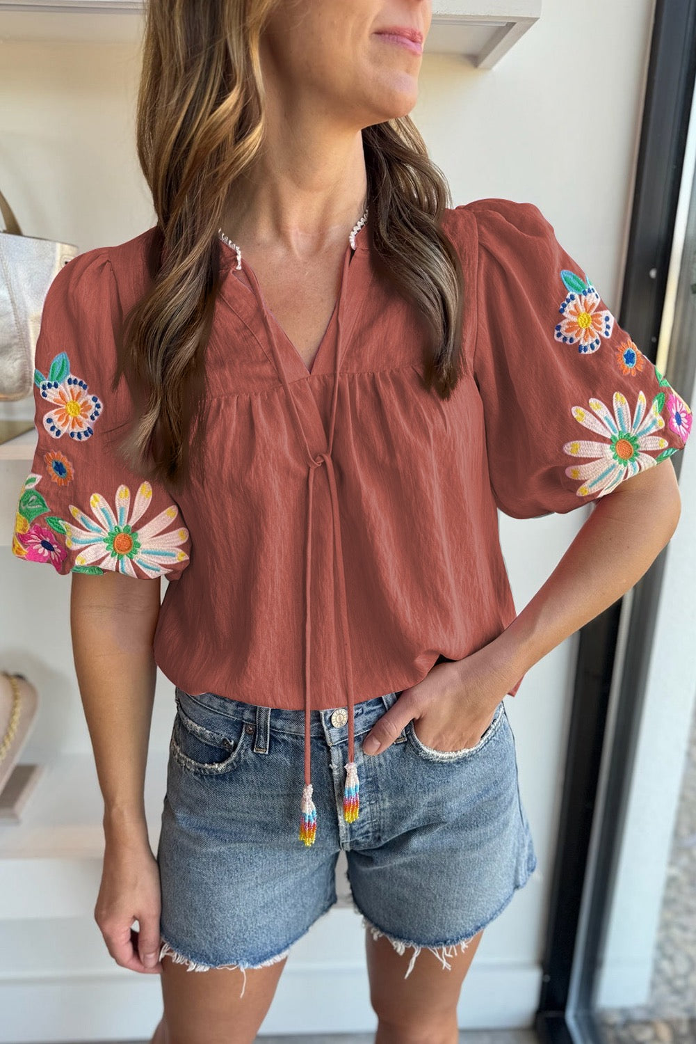 Not Easy To Forget Floral Embroidered Blouse