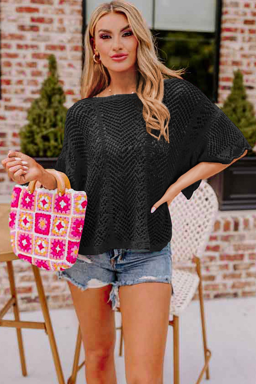 Embrace The Journey Knit Scalloped Sleeve Top