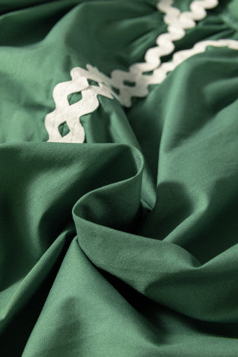 Green Ricrac Trim Blouse