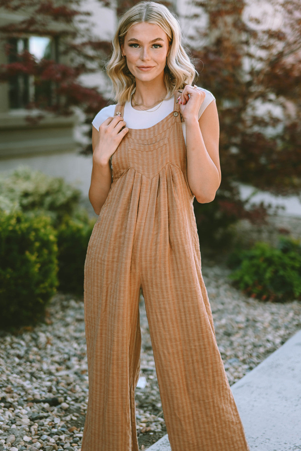 Brown Wide Leg Jumpsuit