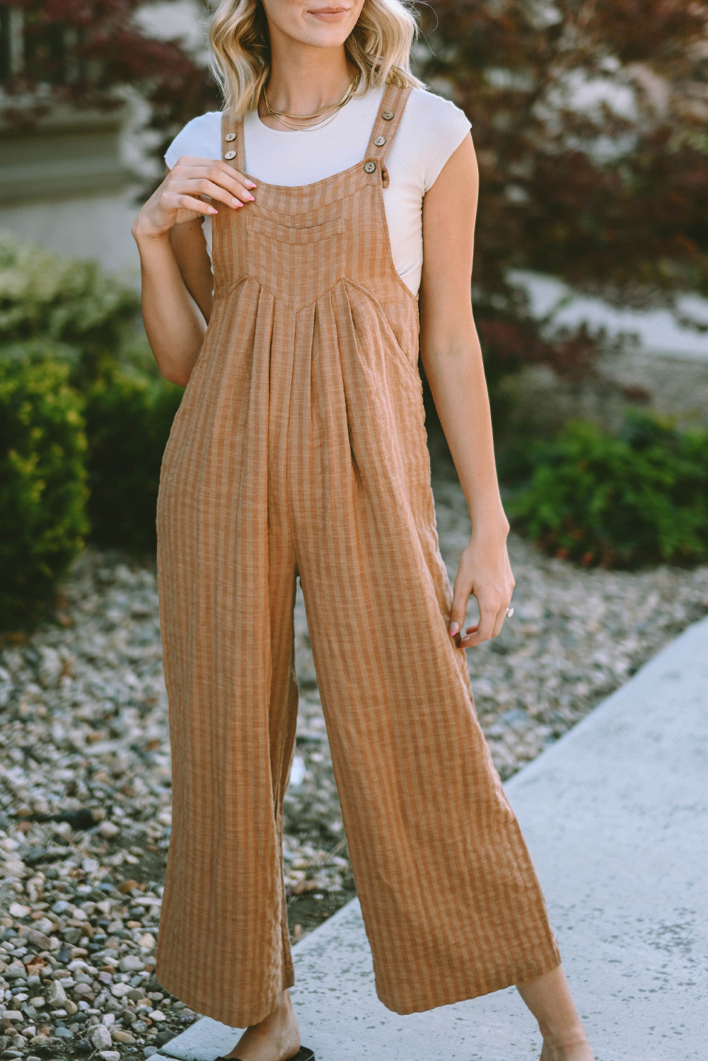 Brown Wide Leg Jumpsuit